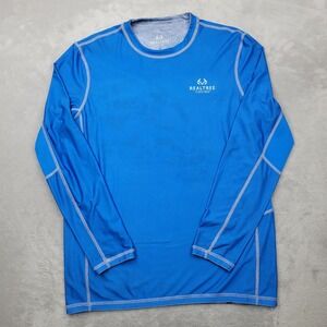 Realtree Fishing Shirt Mens Small Reverse Wave Camo Base Layer Rash Guard Adult